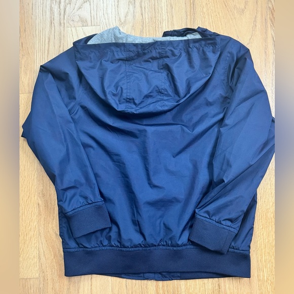 Old Navy lined hooded windbreaker, like new, Size 10-12, Navy Blue - Picture 5 of 5